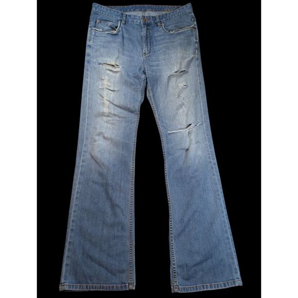 Tommy Bahama Standard Jean Men 38x35 Light Wash Classic Fit Straight Grunge Y2K - Picture 1 of 11